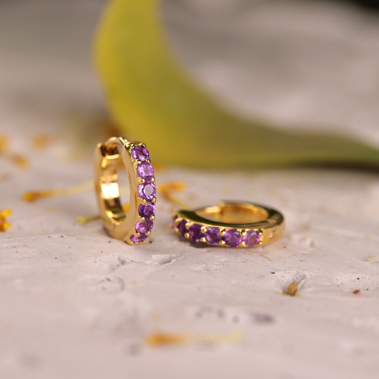 Einzeln Creole ANASTASIA Amethyst 6X10mm