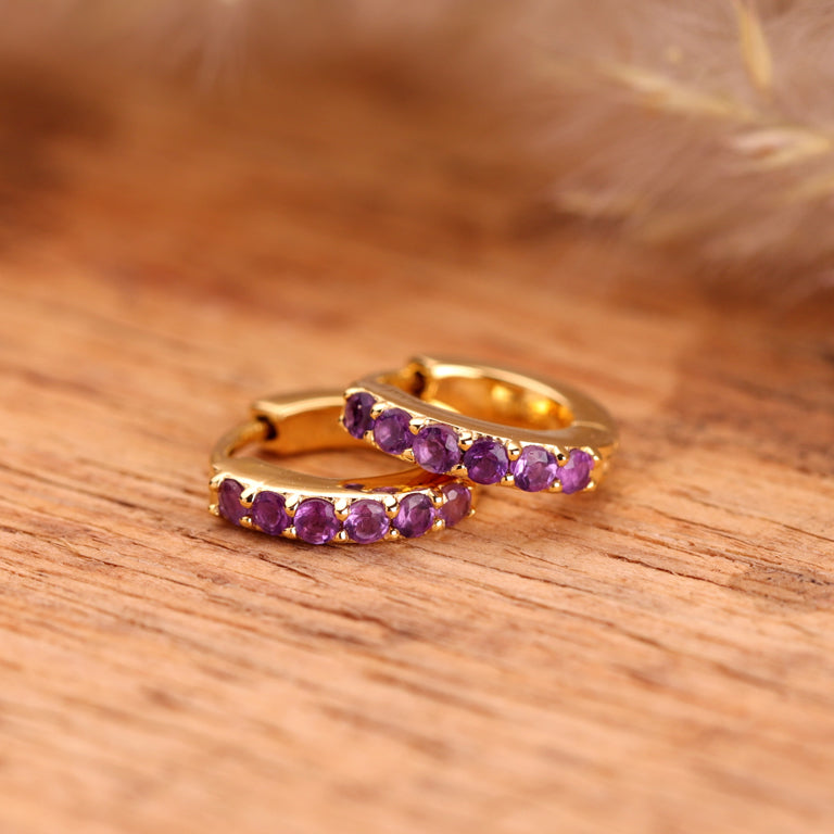 Einzeln Creole ANASTASIA Amethyst 6X10mm