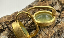 Ohrringe ERINA mit Prehnit 10 X 14 mm