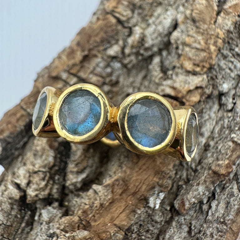 Ring OCTAVE mit Labradorit