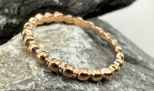 Edelstahl Ring 2 mm BUBBLE rosevergoldet