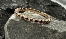 Edelstahl Ring 2 mm BUBBLE rosevergoldet