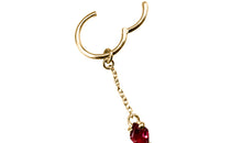 Charm KITE Rosa TURMALIN Krafpenfassung