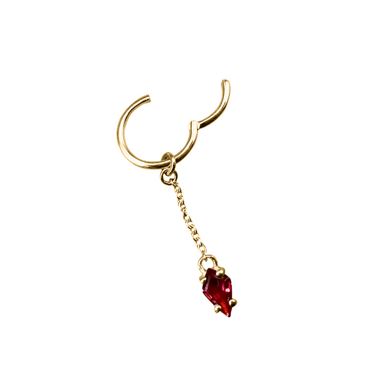 Charm KITE Rosa TURMALIN Krafpenfassung
