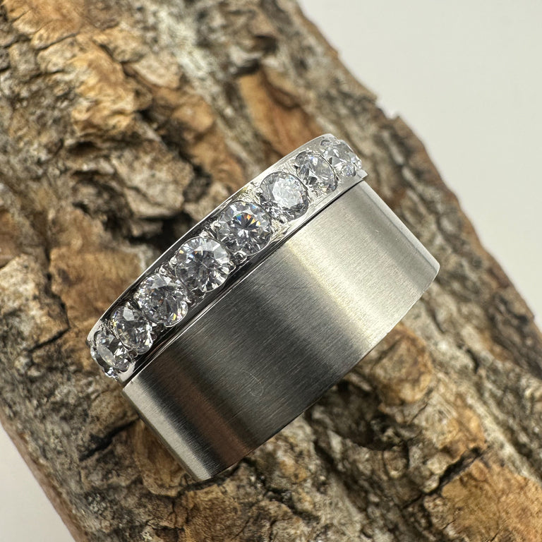 Edelstahl Ring Set Grösse 56