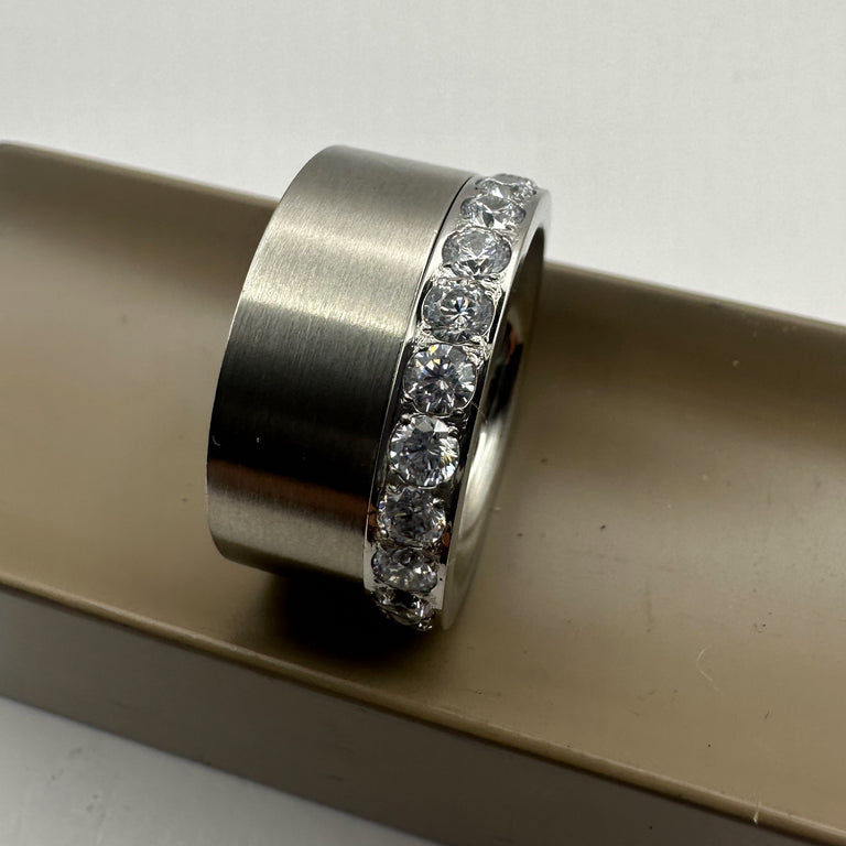 Edelstahl Ring Set Grösse 56