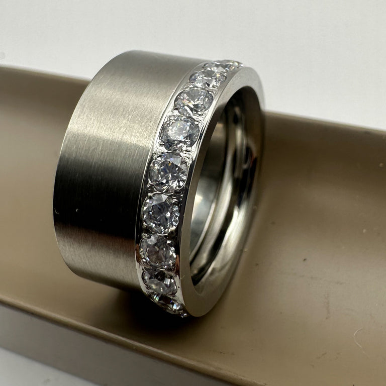 Edelstahl Ring Set Grösse 56
