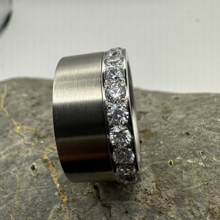 Edelstahl Ring Set Grösse 56