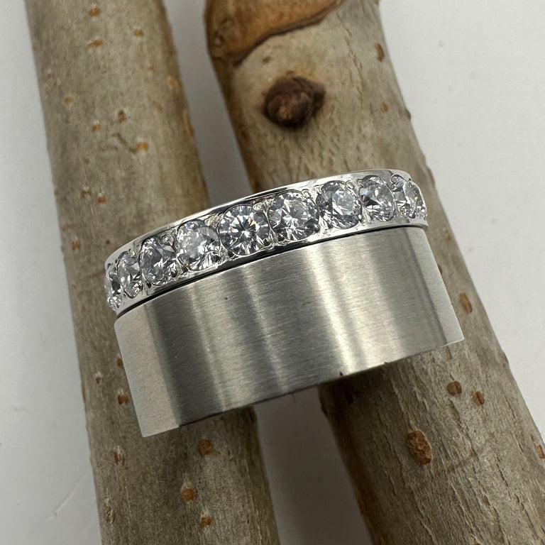 Edelstahl Ring Set Grösse 56
