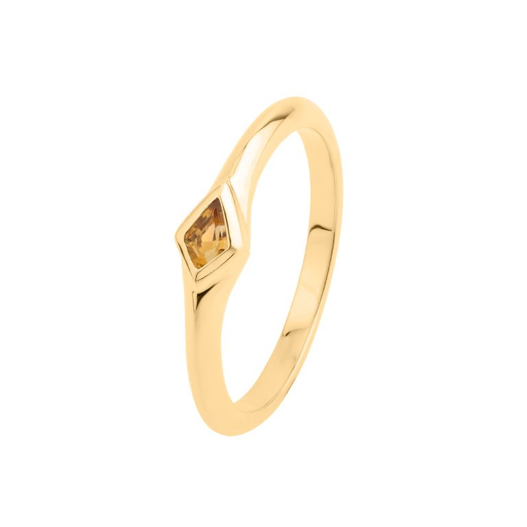 Ring KITE CITRIN  3X5mm