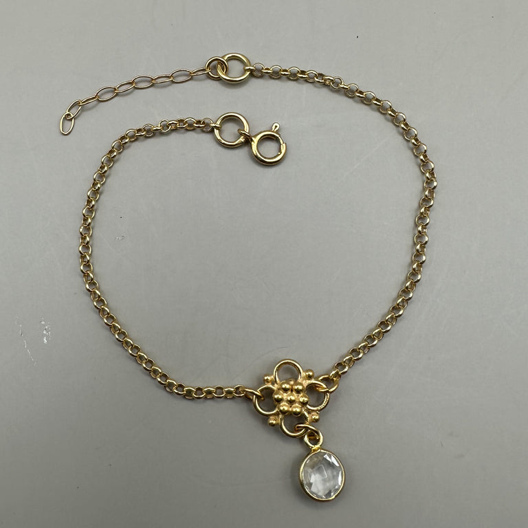 Armband mit Topas gelbvergoldet Sterling Silber 925