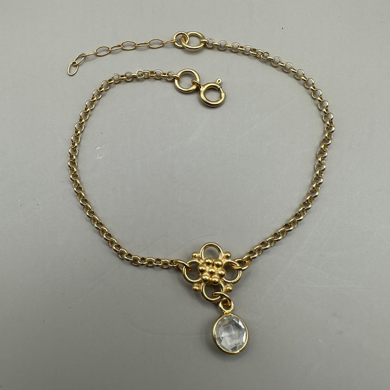 Armband mit Topas gelbvergoldet Sterling Silber 925