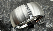 9mm breiterEdelstahl Ring mit Zirkonia Grösse 53