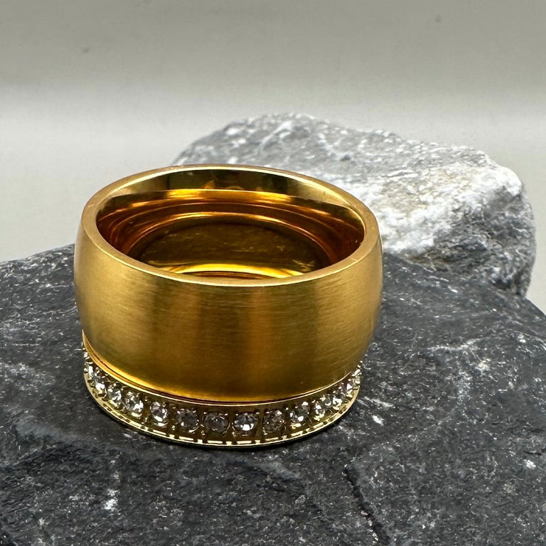 Ring Set gelbvergoldet Grösse 58