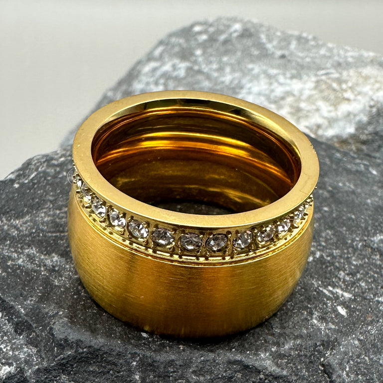 Ring Set gelbvergoldet Grösse 58