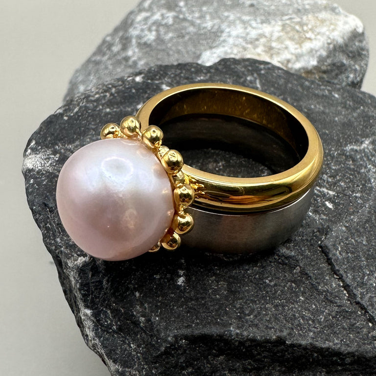Ring Set mit Perle Grösse 52