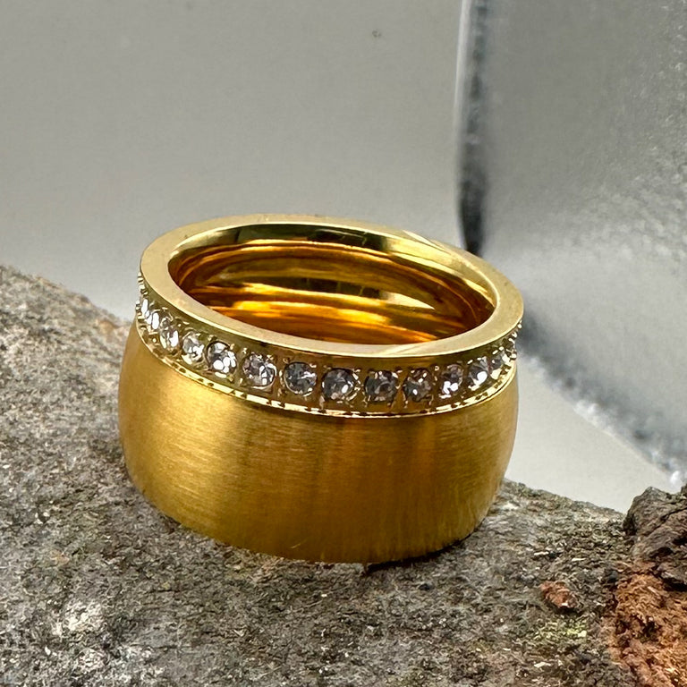 Ring Set gelbvergoldet Grösse 58
