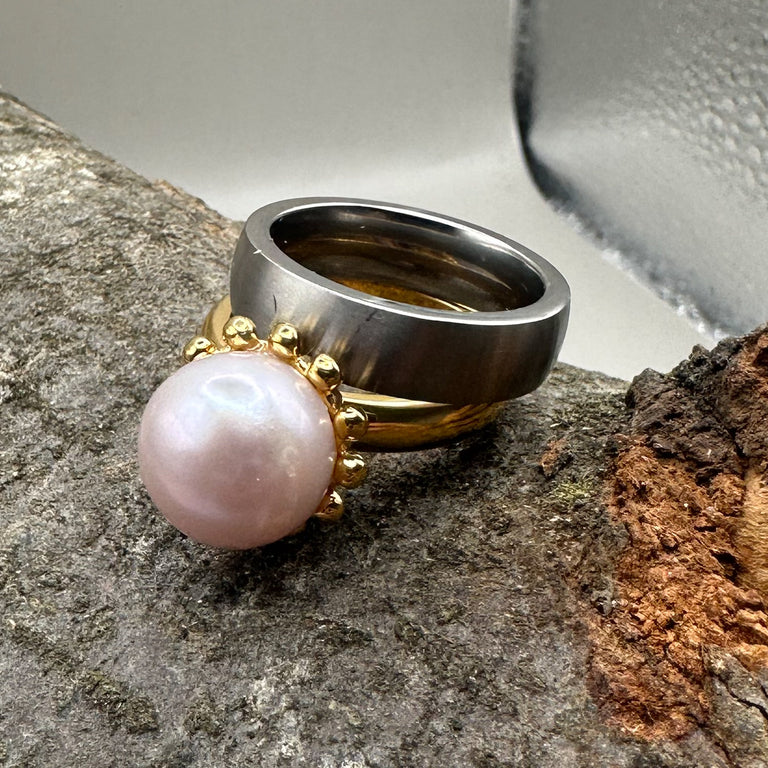 Ring Set mit Perle Grösse 52