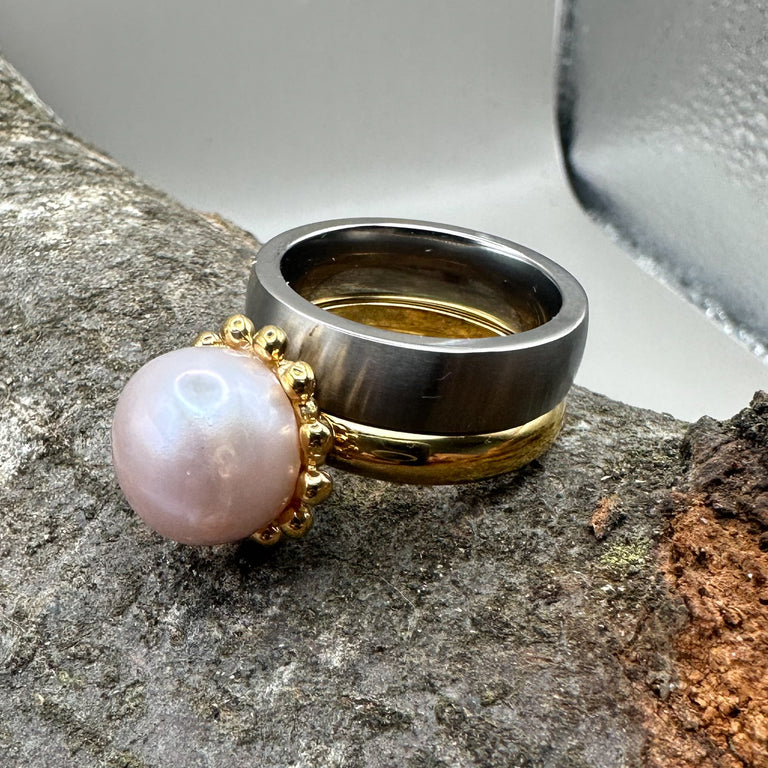 Ring Set mit Perle Grösse 52