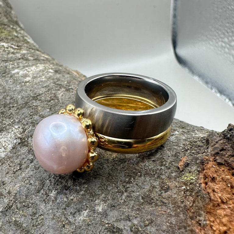 Ring Set mit Perle Grösse 52