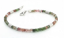 Handgemachtes Multiturmalin Armband – Sterling Silber vergoldet