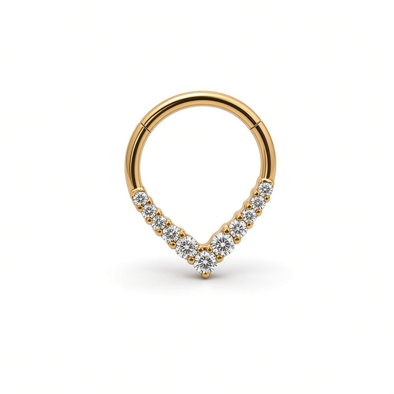 Titan G23 Septum Clicker mit Zirkonia – 1.2 mm / 10 mm
