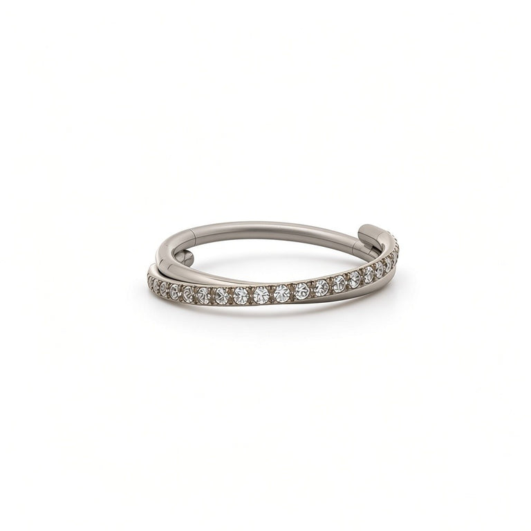 Titan G23 Conch Twist Clicker mit Zirkonia – 1.2 mm / 12 mm