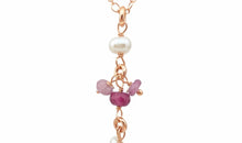 Feine Y-Kette mit Rosturmalin und Perlen – elegant & filigran