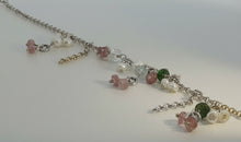 Anklet mit Perlen und Turmalin Charms