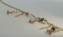 Anklet mit Perlen und Turmalin Charms
