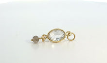Creolen 16 mm Edelstahl mit Prasiolithe Charms SALE