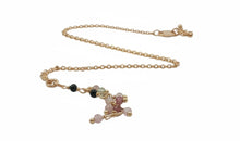 Feine Y-Kette mit Rosturmalin und Perlen – elegant & filigran