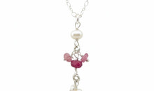 Feine Y-Kette mit Rosturmalin und Perlen – elegant & filigran