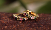 Creolen ANASTASIA Multiurmalin 18k Gold