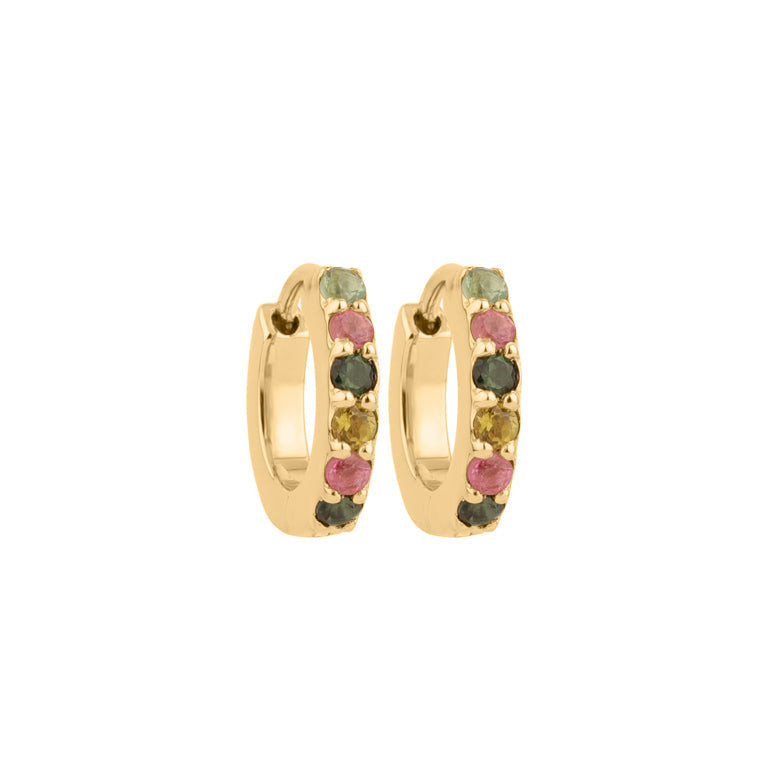 Creolen ANASTASIA Multiurmalin 18k Gold