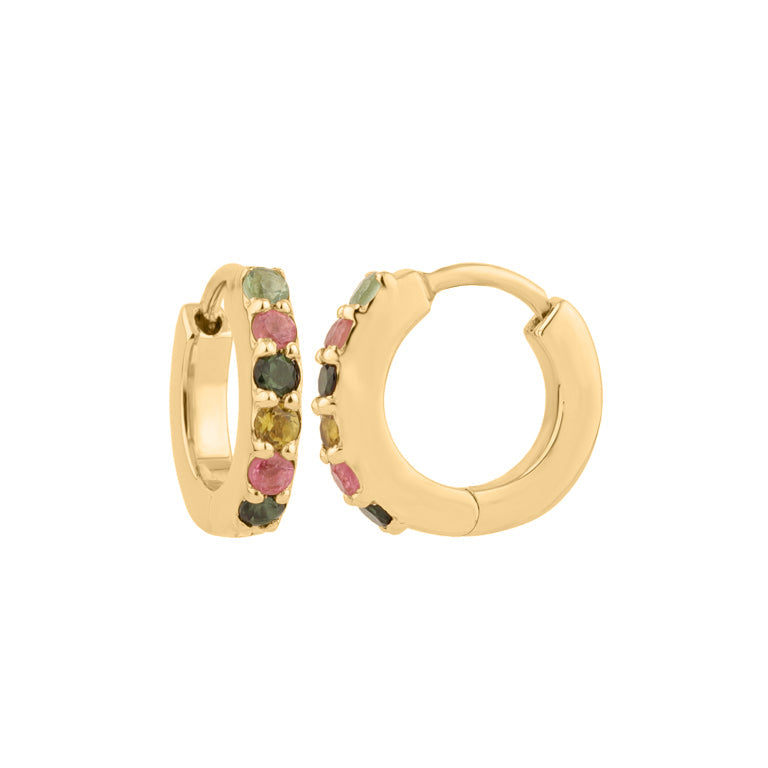 Creolen ANASTASIA Multiurmalin 18k Gold