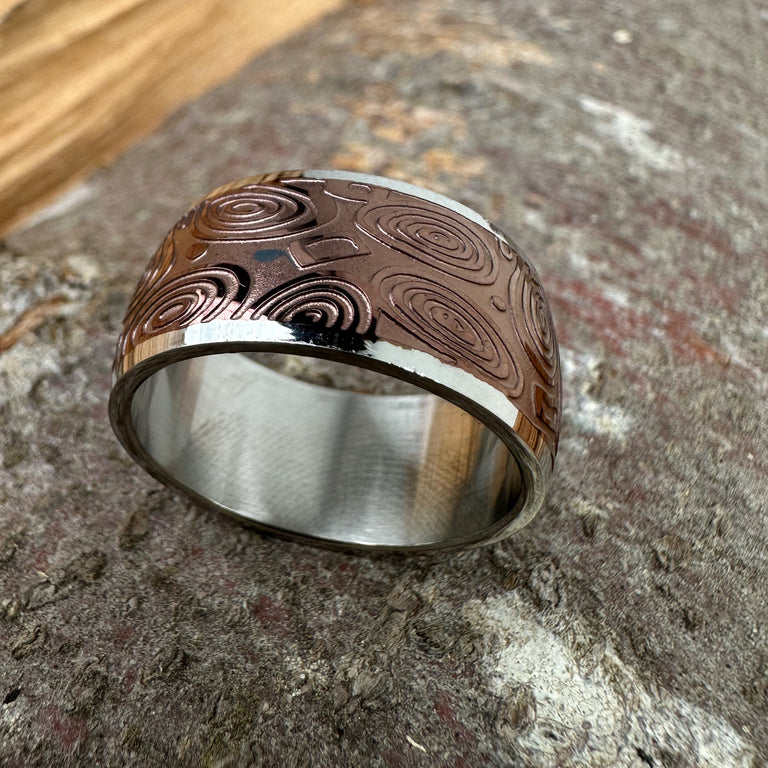 Edelstahl Ring OR251 braun