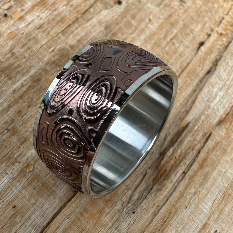 Edelstahl Ring OR251 braun