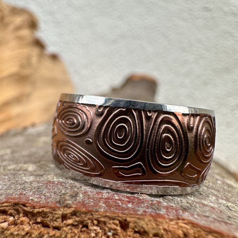 Edelstahl Ring OR251 braun
