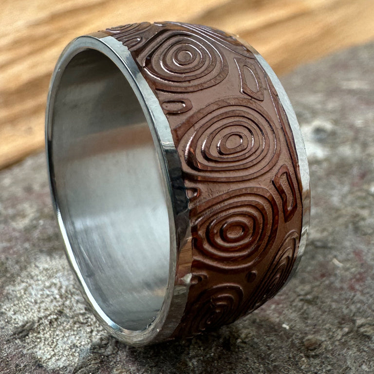 Edelstahl Ring OR251 braun