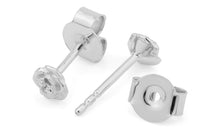 Ohrstecker MINI ROSEN  4 mm mit Topas