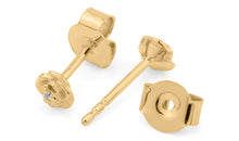 Ohrstecker MINI ROSEN  4 mm mit Topas