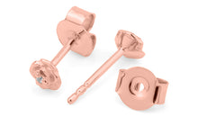 Ohrstecker MINI ROSEN  4 mm mit Topas