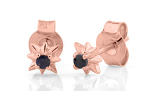 Ohrstecker EMILIA mit nachtblauem Saphir 2 mm
