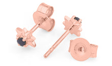 Ohrstecker EMILIA mit nachtblauem Saphir 2 mm