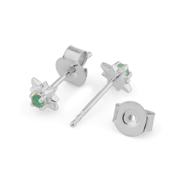 Ohrstecker EMILIA mit Smaragd