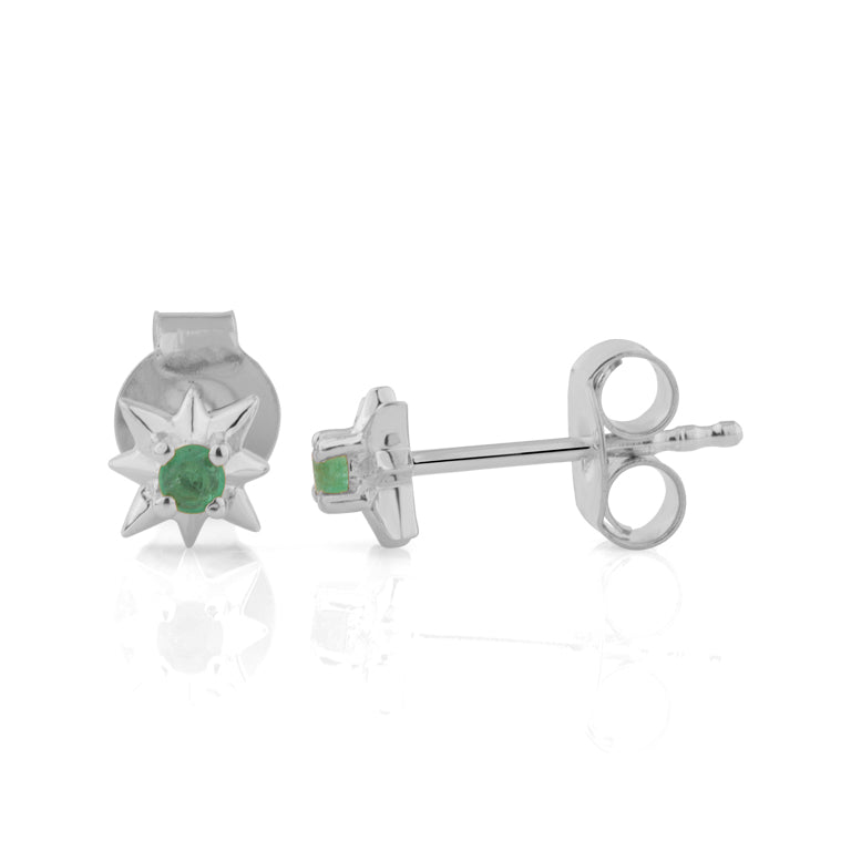 Ohrstecker EMILIA mit Smaragd