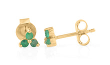 Ohrstecker TRINITY mit Smaragd 1.5 mm