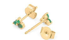Ohrstecker TRINITY mit Smaragd 1.5 mm