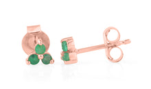 Ohrstecker TRINITY mit Smaragd 1.5 mm